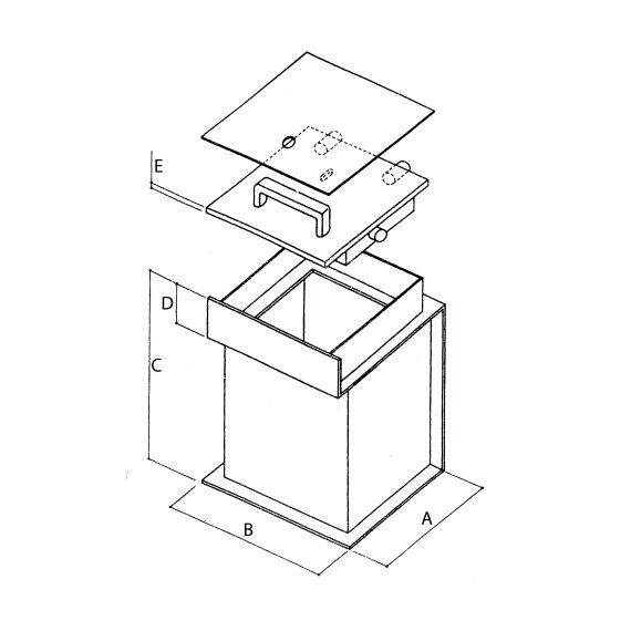 Встраиваемый в пол сейф P01 Floor, Вариант исполнения: Ключевой