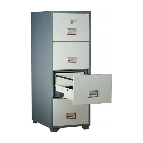 Картотечный сейф Diplomat DFC4000, DFC - вариант: 4 ящика, DFC - исполнение: Стандартный, DFC - запирание: 1 кл. замок, DFC - оборудование: Под А4
