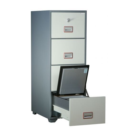 Картотечный сейф Diplomat DFC4000, DFC - вариант: 4 ящика, DFC - исполнение: Стандартный, DFC - запирание: 1 кл. замок, DFC - оборудование: Под А4