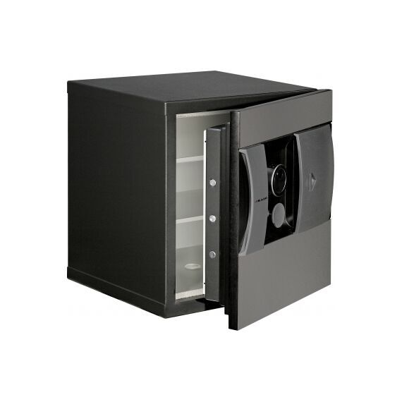 Сейф KASO E1-310 со стандартной серой панелью и чёрным корпусом