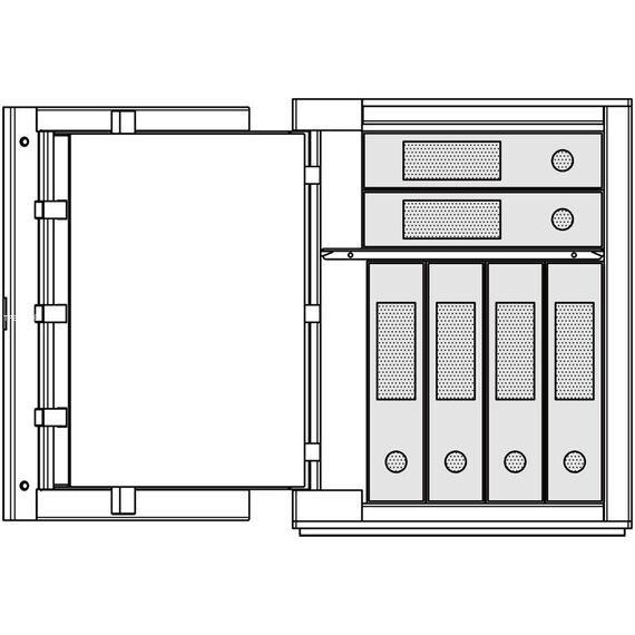 Личный сейф Brixia 3 левосторонний, Вариант исполнения: Чёрный левосторонний