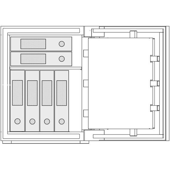 Сейф Brixia TRE 3 white, Вариант исполнения: Белый