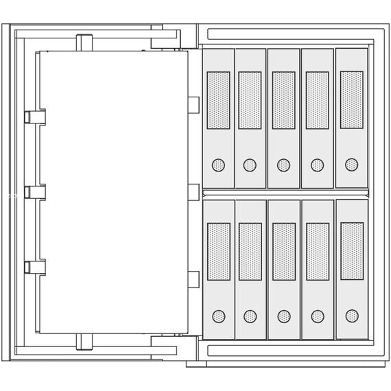Сейф Brixia TRE 4 white левосторонний, Вариант исполнения: Белый левосторонний