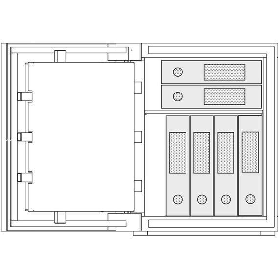 Сейф Brixia TRE 3 левый, Вариант исполнения: Чёрный левосторонний