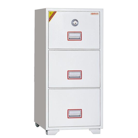 Картотечный сейф Diplomat DFC3000, DFC - вариант: 3 ящика, DFC - исполнение: Стандартный, DFC - запирание: 1 кл. замок, DFC - оборудование: Под А4