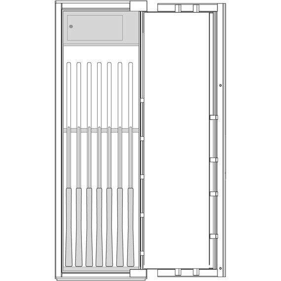 Сейф Brixia 8 серый оружейный, Вариант исполнения: Серый оружейный
