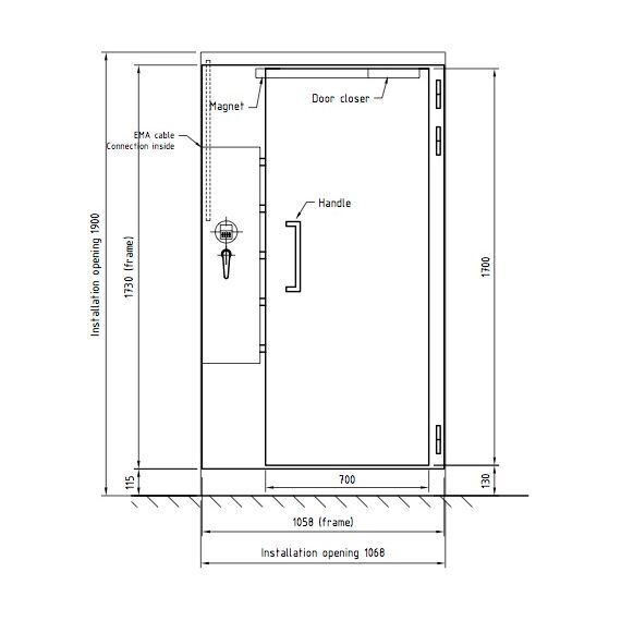 Сейфовая дверь для убежища или хранилища KASO Janus III