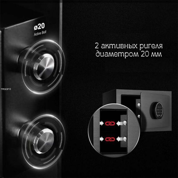 Компактный личный сейф Diplomat Combi 5 "Чёрный титан", Цвет: Чёрный титан