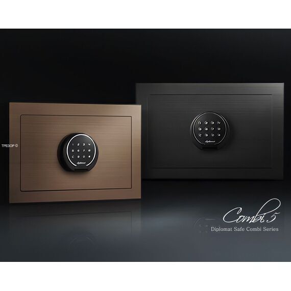 Компактный личный сейф Diplomat Combi 5 "Чёрный титан", Цвет: Чёрный титан