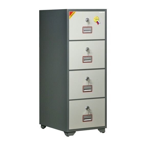 Картотечный сейф Diplomat DFC4000 K4D1, DFC - вариант: 4 ящика, DFC - исполнение: Стандартный, DFC - запирание: 4 кл. замка, DFC - оборудование: С 1 доп. ящиком
